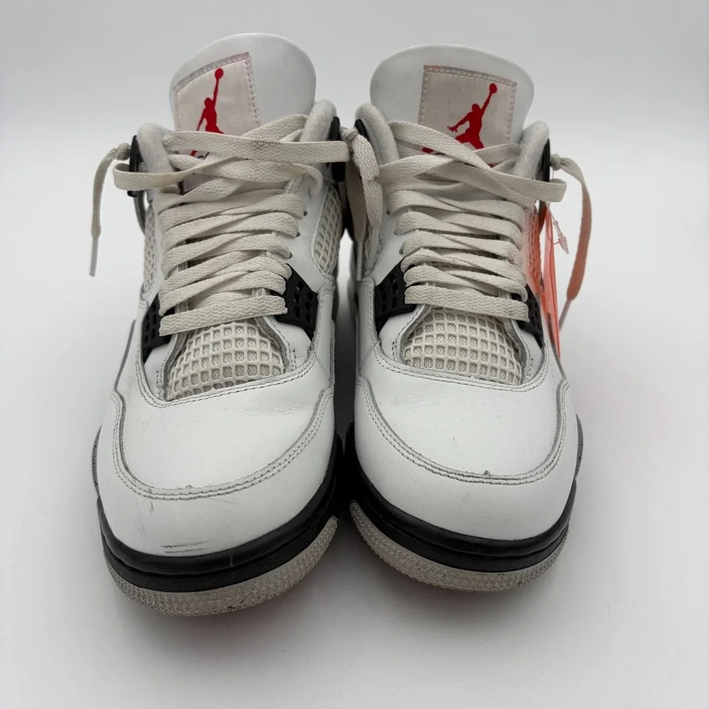 Air Jordan 4 Cement Shoes 2025 White Black Gray Red Mens 9 FV5029-100